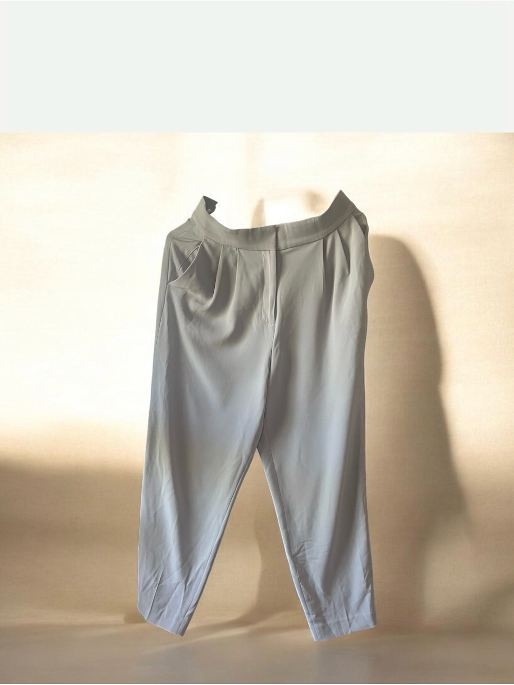 H&M Light Gray Men's Pleated Chinos